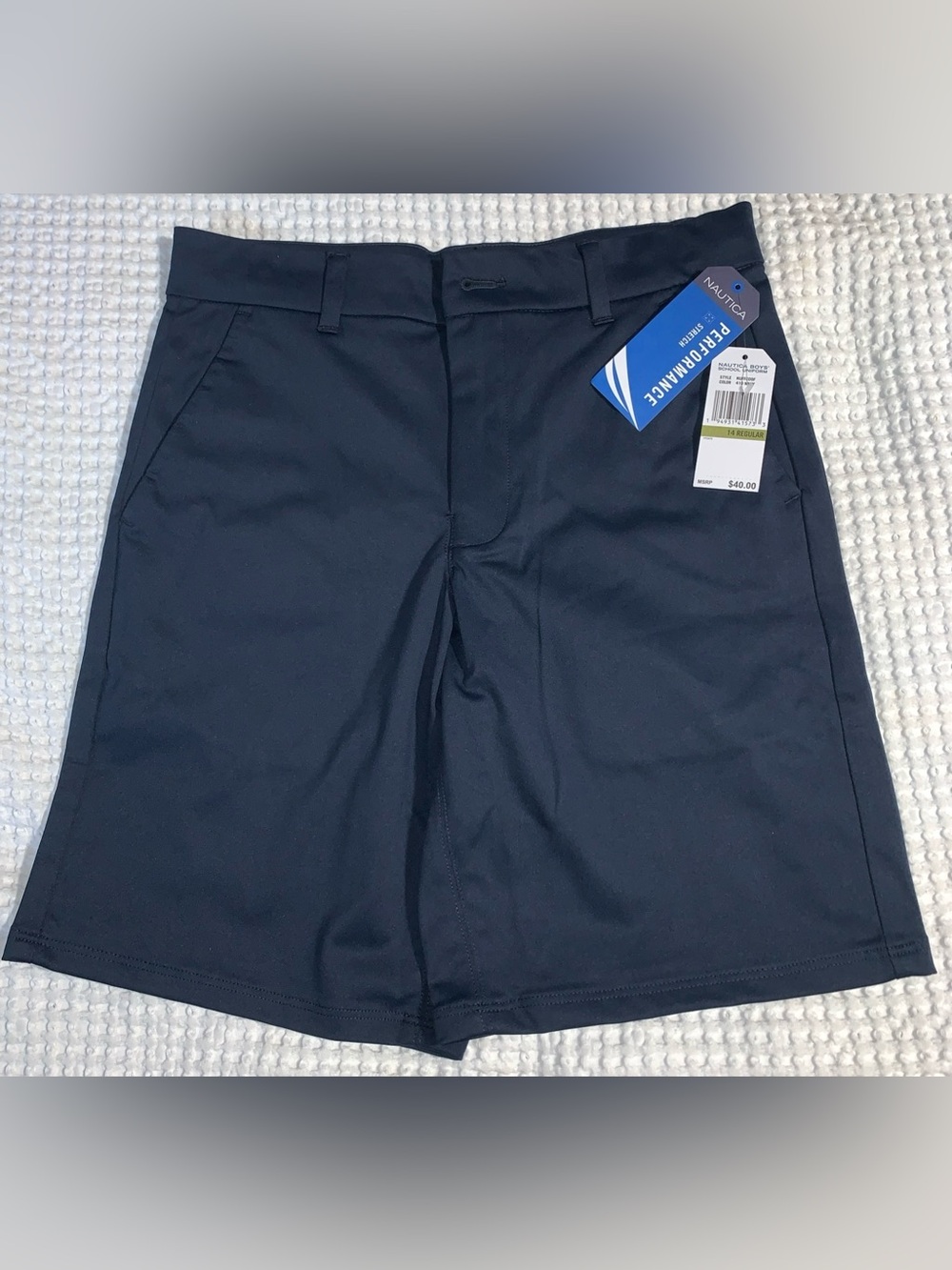 Nautica Boys' School Uniform Flat Front Twill Short SIZE 14 Regular